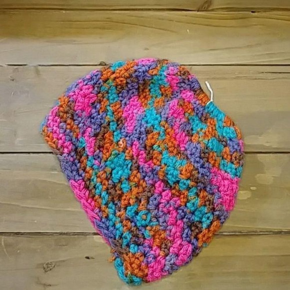 Childrens Messy Bun Hat Cap Multi Colored